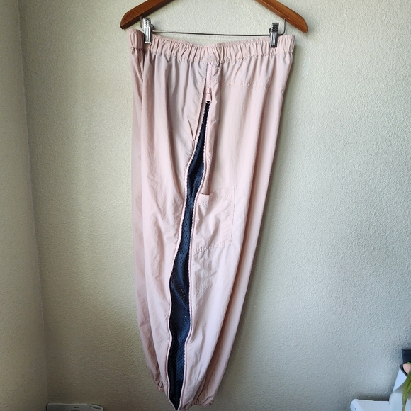 Free People Movement Three Pointer Track Pant Light Pink Joggers, Size L, Mesh, - Picture 3 of 16